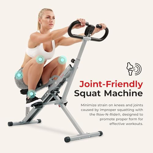 Sunny Health & Fitness Squat Assist Row-n-ride Trainer Para