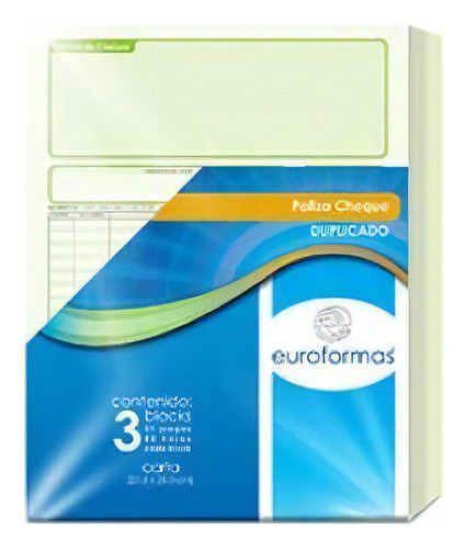 Poliza De Cheque Euroformas Er0115 3 Blocks Con 25 Hojas C/u