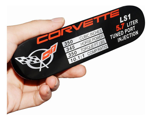 1 Placa De Identificación De Datos C5 Corvette Spec Metal Pl