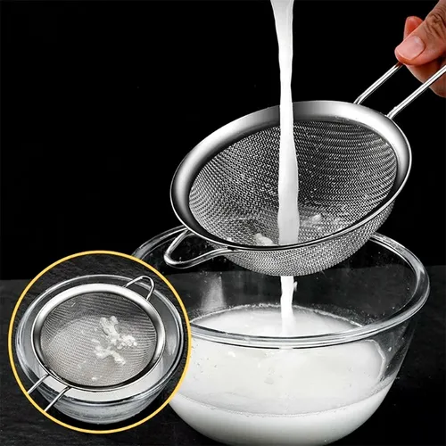Colador Acero Inoxidable Multiuso 20 Cm Repostería Cocina