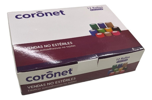 Venda Autoadherente Coronet  5 X 4,5 Colores Surt. X 12 Un.