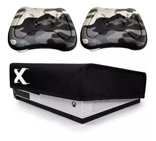 Kit Capa Protetora Xbox One S + 2 Cases Controle Eva Rígidos
