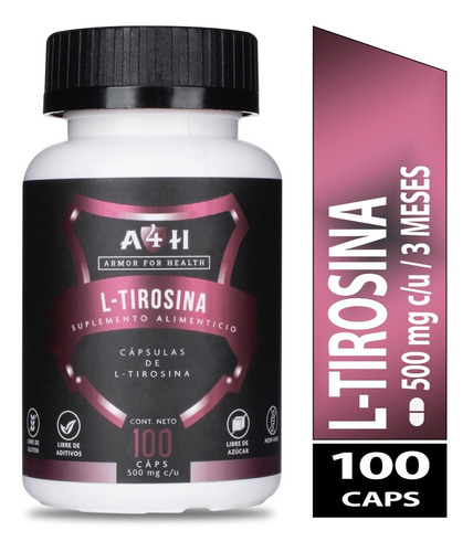 Tirosina A4h 100 Cápsulas De 500 Mg L-tyrosine
