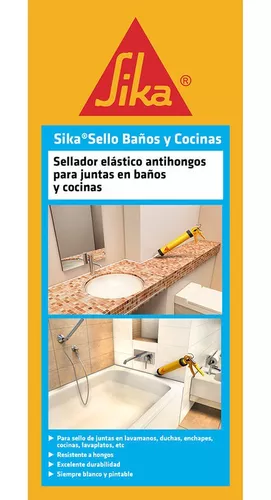 Silicon Sika Sello Baños y Cocinas Blanco Cartucho de 280 ml - 962266