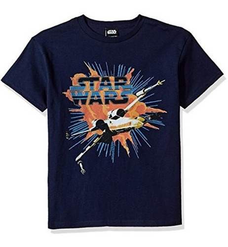 Playera Estampada Con Logo De La Explosion De X-wing Big St