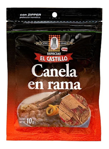 Canela En Rama 10 G Premium El Castillo Especias - Cc