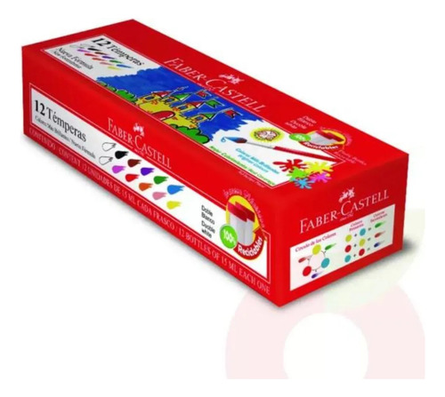 Témpera Caja X12 Faber Castell 15ml Color Multicolor