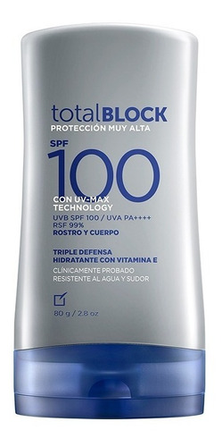Total Block 100spf Uva-max | Bloqueador Solar