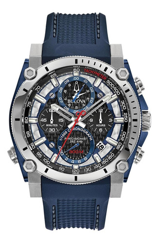 Relógio Masculino Bulova Precisionist Silicone Azul 98b315