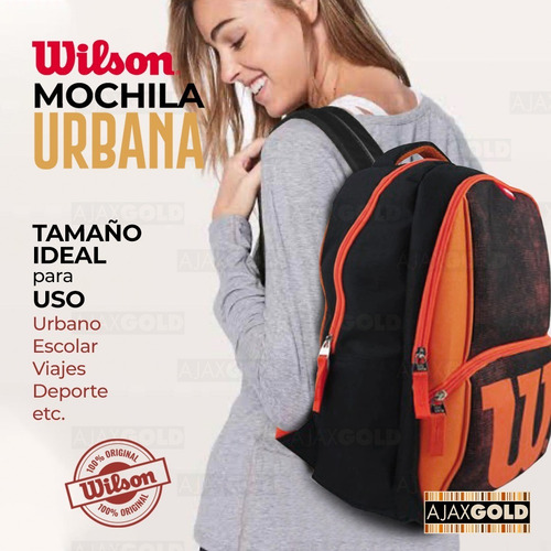Imagen 7 de 7 de Mochila Wilson Deportes Gym Impermeable Unisex Urbana