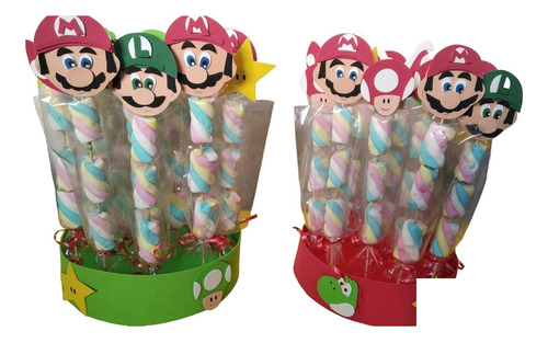 Brochettes Dulces Mario Bross Mesa Dulce