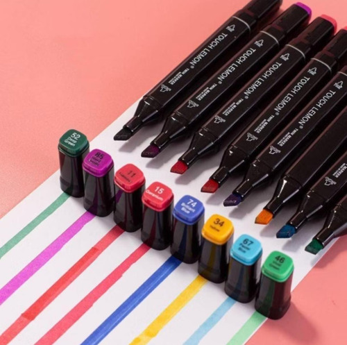 Conjunto Canetas Permanente-marca Yiyou Ponta Dupla 48 Cores Aleatorio