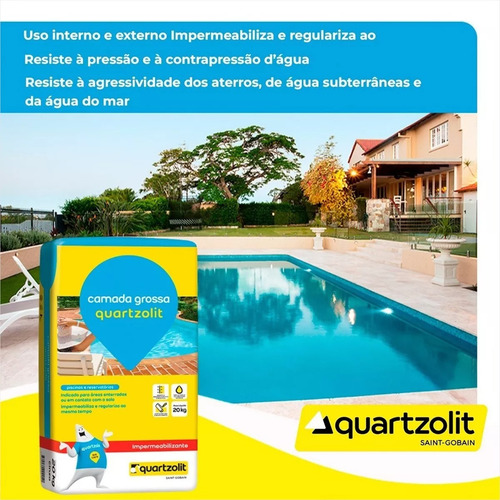 Argamassa Resiste A Pressao D' Agua Quartzolit