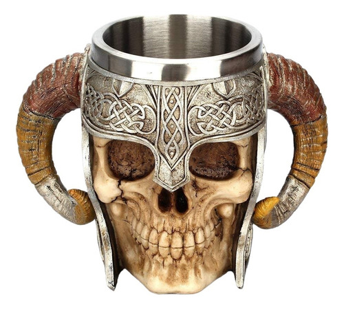 Medieval Mug, Acero Inoxidable Mugskull Mug Tankard Cup