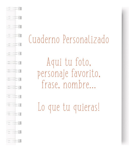 Cuaderno Personalizado - Tamaño A5 - 1 Materia