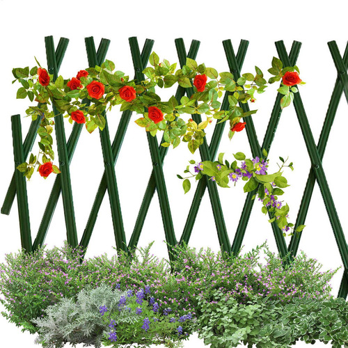 Enrejado De Jardín Retráctil Valla De Celosía Extensible Par