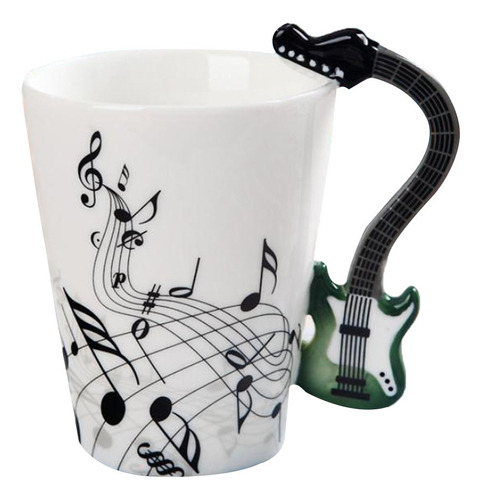 Taza De Cerámica De Color Blanco De 400 Ml, Diseño Musical P