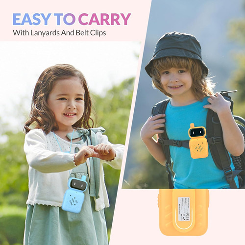 Radios Walkie Talkie Recargables Para Niños, Alcance 1 Km