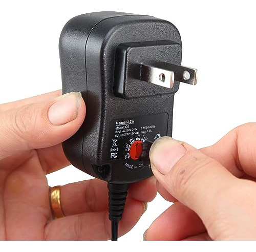 Adaptador De Corriente Ajustable Para Bateras Aa Aaa - Pack