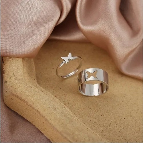 Imagen 8 de 9 de Juego De Anillos Vintage Abiertos De Punk Rock Para Mujer