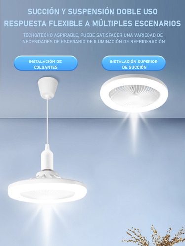 Ventiladores Techo Fan Con Luz Foco Lampara Control Remoto