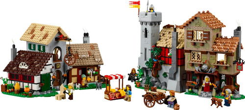 Lego® Icons Plaza Mayor Medieval 10332; Set De Construcción 3304 La Aldea De Felsa