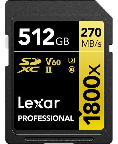 Cartão De Memória Lexar Sd Xc 512gb 1800x Uhs-ii 270mb/s V60