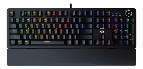 Teclado Keyboard Mk853 Gaming Rgb 22 Modos 104 Teclas