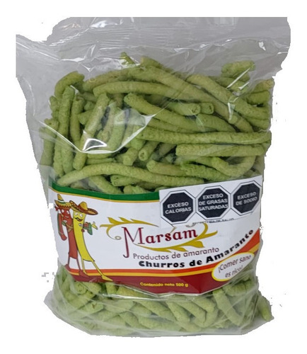 Imagen 3 de 6 de Churritos De Amaranto Marsam Varios Sabores 500 Gr Pack De 3