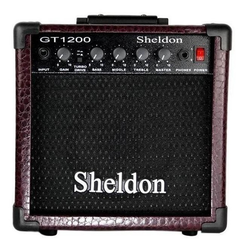 Amplificador Sheldon GT1200 para guitarra de 15W cor Roxo 110V/220V