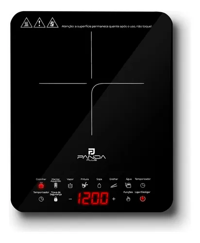 Cooktop Indução Portátil 1 Boca Touch Pandaplus 127v - 1200w