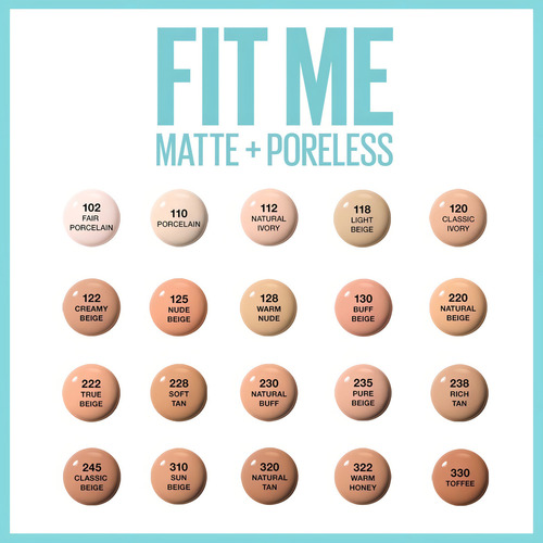 Base Maybelline Fit Me 245 Beige 30ml Mate Poreless