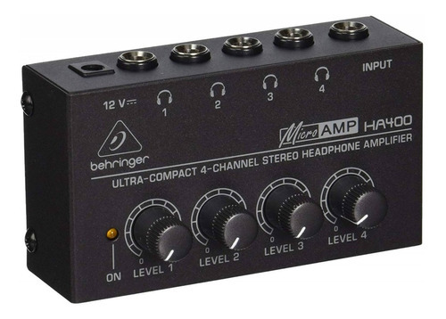 Amplificador de fone de ouvido Behringer Ha400 Microamp Black