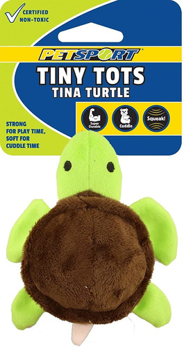 Petsport Tiny Tots Tina Tortuga Peluche Pequeño Perro Con Ch