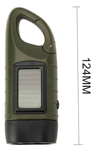 D Linterna Solar Led Con Dinamo De Manivela: Portátil Y