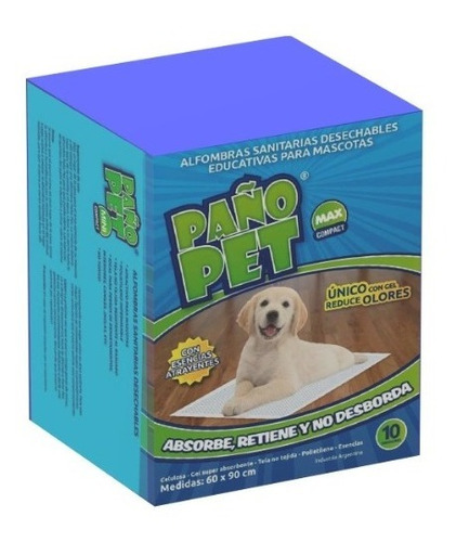 Paños Para Entrenamiento Perro Paño Pet 90x60cm Max X10 Un.