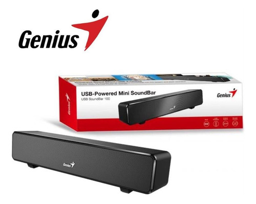 Barra De Sonido Genius Usb 3.5mm Soundbar 100 Mini6w Rms Hq