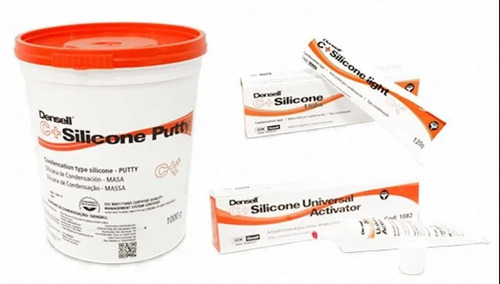 Kit Silicona Fluida Activador Densell Condensación Dental 