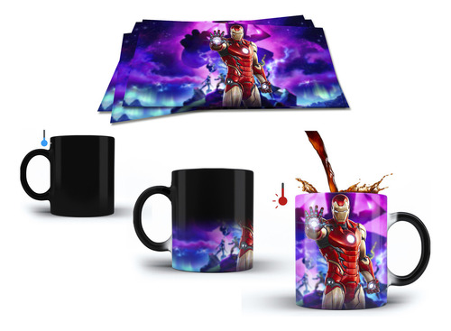 Taza Magica Personalizada De Iron Man Con Nombre Modelo 2