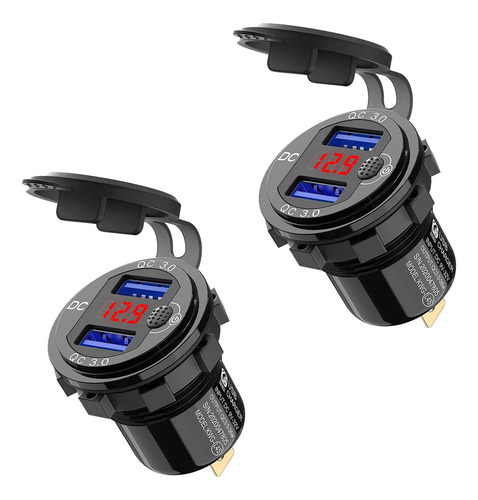 2 Cargadores De Coche Quick Charge 3.0 Dual Usb De 12 V, Enc