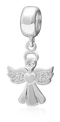 Love Angel Charm 925 Cuentas De Alas De Plata Esterlina Para