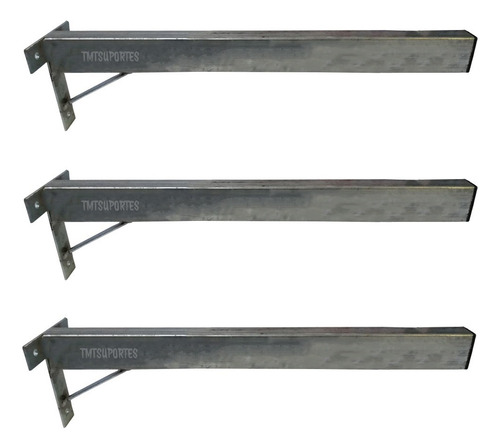 Suporte Grapa Parafusar 60cm,reforço Fixar Pia, Balcão 3 Uni