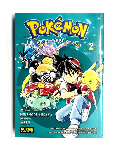 Manga Pokémon Rojo Verde Y Azul Número #2 Tomo Norma Español