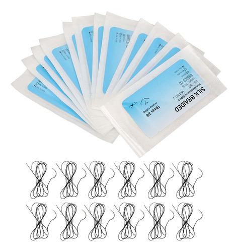 Juego De Suturas De 12 Piezas, Kit De Sutura De Hilo De Seda