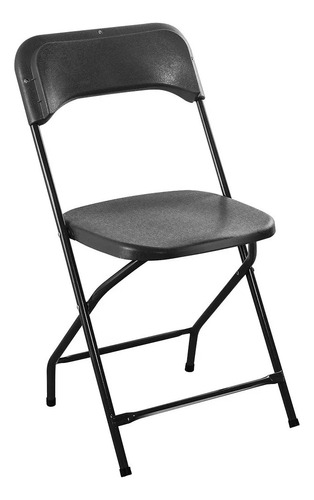 Silla Plegable Negra Con Refuerzo En El Asiento Pack C/10 Pz