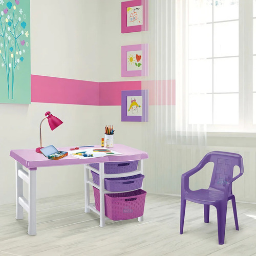 Escritorio Infantil Plastico 3 Cajones Rimax - Para Niños !!