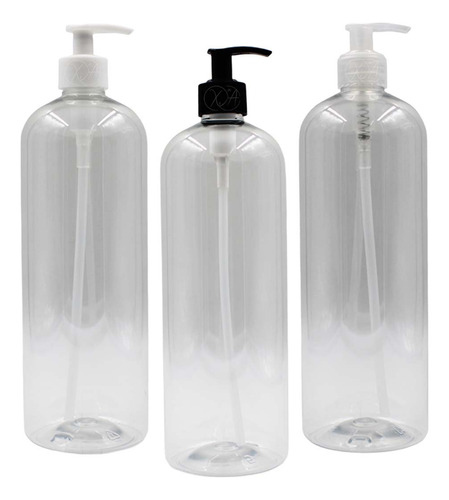 Botella Envase De Plastico 1 Litro Con Dispensador Jabon X10