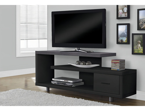 Monarch Specialties I Stand-60 L Top Gris Con Soporte Para