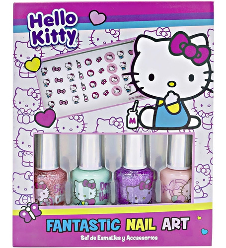 Barnices Esmaltes Hello Kitty 4 Kit Esmalte De Uñas 3d Niña | Meses sin intereses Barnices Esmaltes Hello Kitty 4 Kit Esmalte De Uñas 3d Niña | Meses sin intereses