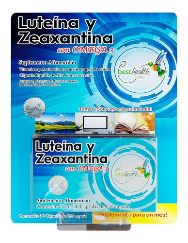 Luteína Y Zeaxantina + Omega 3 Best Health 30caps Salud Ojos Sabor Sin sabor